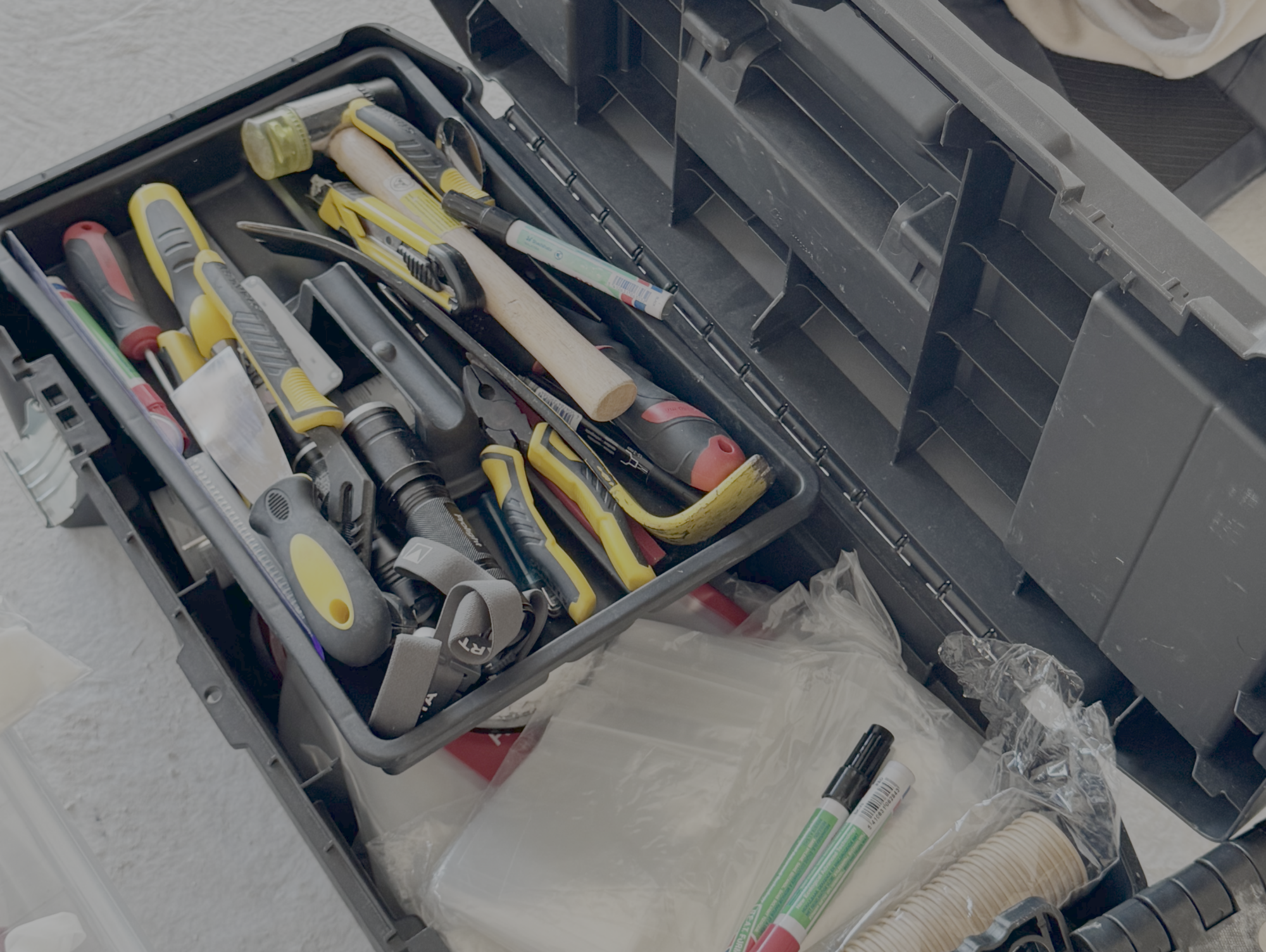 Werkkoffer met materiaal